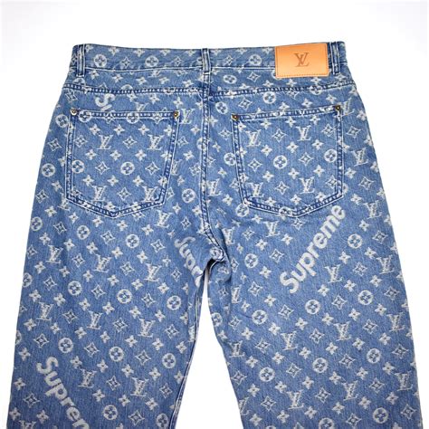 lv supreme jeans|supreme x louis vuitton jean.